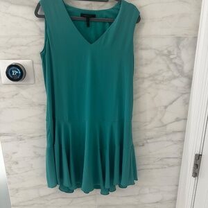 BCBGMAXAZRIA Sleeveless Drop-Waist Dress – Size S (Light Sea Green)